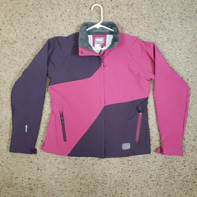 Chaqueta Helly Hansen Para Mujer Grande Esquí Snowboard Rosa/Púrpura y Gris Bloque de Color Foto 1 de 4