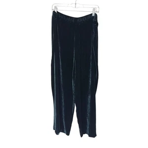 Pantalones Eileen Fisher Negros Terciopelo Relajado Elegantes Elásticos Lagenlook Medianos - Imagen 1 de 10