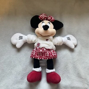 Minnie Mouse Plush Disney Store 2015 Christmas Exclusive Soft Toy Teddy 17" - Picture 1 of 10