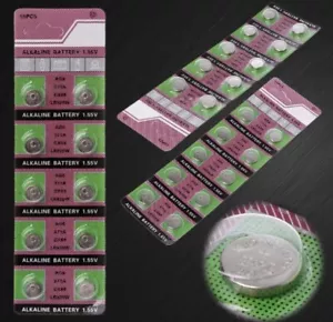 10x 1.55V AG6 LR920 Moneda Alcalina Botón Batería Baterías AG 6 Reloj Juguete - Imagen 1 de 3