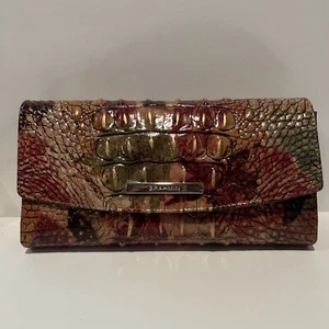 Brahmin Modern Checkbook Foliage Melbourne Leather Wallet NWT - Picture 1 of 14
