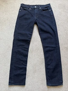 Levis Red 505 Jeans Mens 32x30 Blue Straight Leg Regular Fit Dark Rinse Denim - Picture 1 of 5