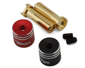 Tekin Aluminum XL Heatsink Bullet Plugs w/5mm Bullets (Black/Red) [TEKTT4007]