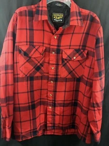 Backpacker Outdoors Acrylic Plaid Flannel Shirt Men’s Large Red Lumberjack - Picture 1 of 3