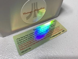 Caution Decal Gold Holographic (NES) Replacement Game Label - Picture 1 of 3