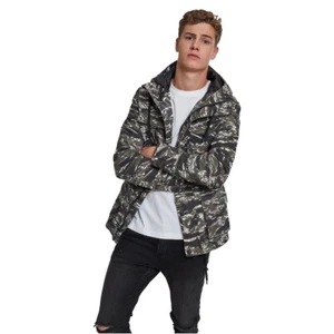 Urban Classics Tiger Camo Cotton Jacket Camouflage between-Seasons Hood - Picture 1 of 13