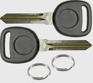 2 Keys Chevrolet Chevy B111 Circle Plus Transponder Chip Key Uncut Blade Circle+ - Picture 1 of 1
