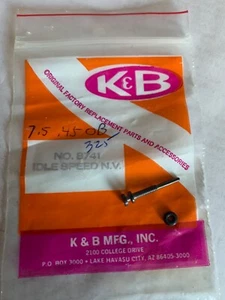 K & B Mecoa Engines 7.5cc .45 Outboard Idle Needle with “O” Ring 8741 NOS HTF - Picture 1 of 3