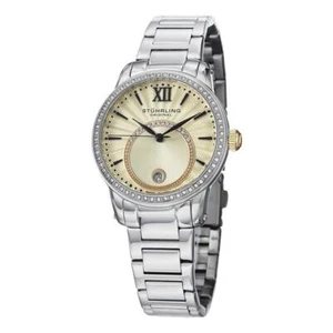 Stuhrling 544B 03 544B.03 Date Crystal Accented Stainless Steel Womens Watch - Picture 1 of 4