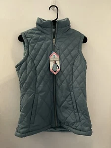 NEU Kostenlose Land gesteppte Weste Größe kleine reversible unscharfe Taschen voller Reißverschluss - Bild 1 von 5