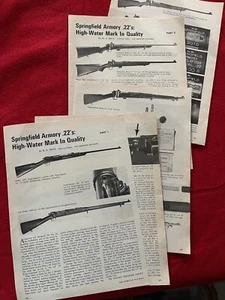 Vintage 1974 Springfield Armory 22’s Rifles Magazine Article Photos Descriptions - Picture 1 of 4