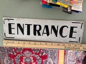 1950s Art Deco aluminum store Entrance sign 13.5” x 4” - Picture 1 of 2