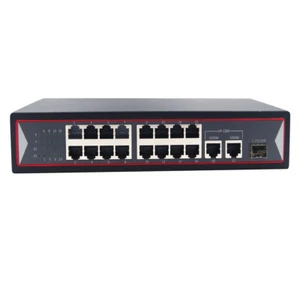16 Port PoE+ Switch Unmanaged /Gigbit Uplink/SFP 150W for Network IP Cameras NVR - Picture 1 of 6