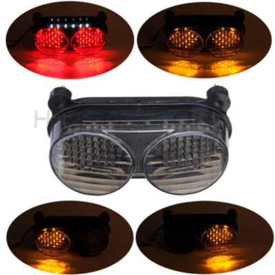 Luz trasera de humo señales de giro de freno LED para Kawasaki ZR7S ZX6R ZX9R ZZR600 ZX900 Foto 1 de 2