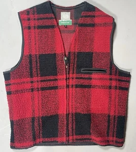 vintage coldwater creek true grit red plaid vest womens Medium - Picture 1 of 6