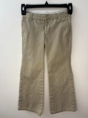 Pantalones Uniforme Escolar Corte Bootcut Francés Tostado Talla 6X Cintura Ajustable Caqui Foto 1 de 4