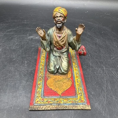 FRANZ BERGMANN , WIENER BRONZE “ BEDUIN-BEIM GEBET“ 1900 - J.11 - Bild 1 von 4