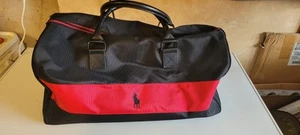 Polo Red Ralph Lauren Travel Duffle Bag Black With Red Stripe. - Picture 1 of 7