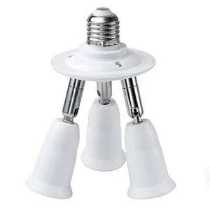 JACKYLED 3 in 1 Light Socket Splitter E26 E27 Adapter Converter for Standard LED - Picture 1 of 7