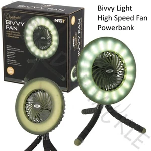 NGT Bivvy Fan LED Light & Powerbank Wireless Fan Carp Fishing Camping Dynamic - Picture 1 of 7