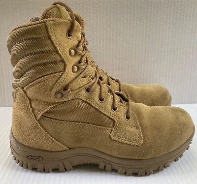 Womans Bates E05702 Size 7 Cyren Tall Side Zip & Laces Tactical Combat Boots - Imagem 1 de 4