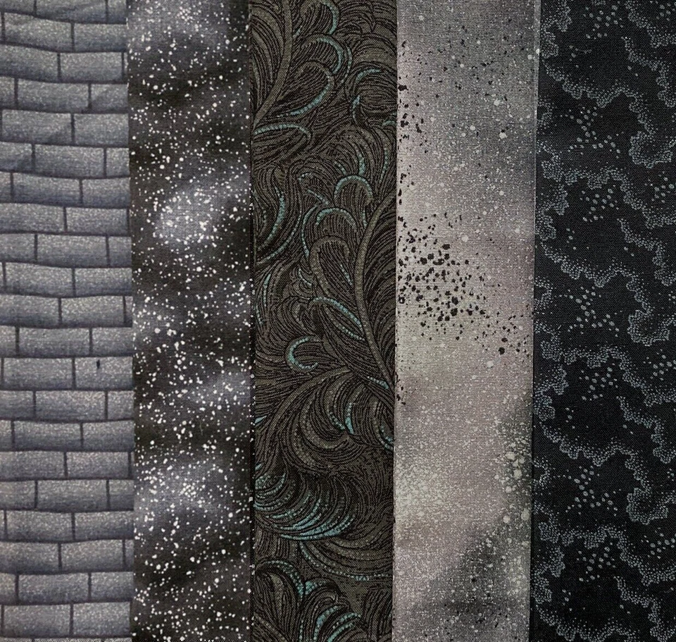 Paquete de 5 preguntas frecuentes de algodón negro **TEXTURA IMAGINARIA** Foto 1 de 4