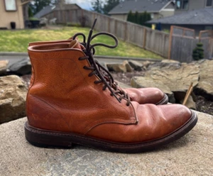 Frye Herren Tyler Schnürstiefel Größe 10 D Braun Cognac Leder Hergestellt in Mexiko - Bild 1 von 11