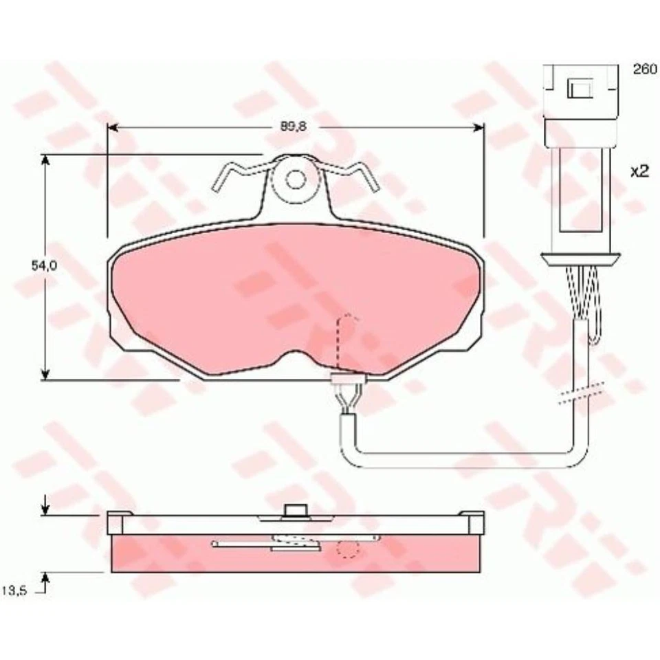 TRW Pastillas Freno Trasero para Ford Escorpio I Sedán Tvr 350 Coupé - Imagen 1 de 1
