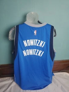 Adidas Swingman Dirk Nowitzki Dallas Mavericks #41 NBA Jersey Blue Men's Size XL - Picture 1 of 12