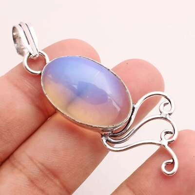 Opalit Edelstein 925 Versilberter Anhänger Handmade Schmuck Geschenk 5cm P-13301 - Bild 1 von 3