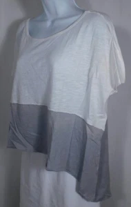 Túnica FREE PEOPLE WE THE FREE Gris Marfil Alto Bloque Bajo Mangas Cortas Talla S/P - Imagen 1 de 5