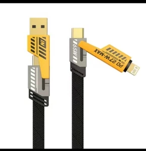 4in1 USB Type-C Cable 4ft Data Cord Super Fast Charging Cable - Picture 1 of 6