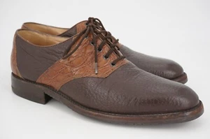 RAR | 760 $ PAUL STUART EU 41 US 8 CROCODILE PECCARY BROWN SADDLE BALMORAL - Bild 1 von 12