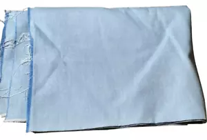 VTG Blue Chambray Shirt Dress Making Sewing Crafting Fabric 1 yd x 60" Wide - Picture 1 of 5