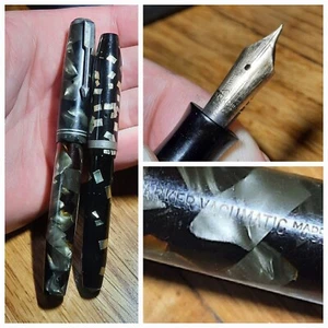 Vintage Lot Parker  Black & Gold Untested Fountain  Pen 37  - Picture 1 of 24