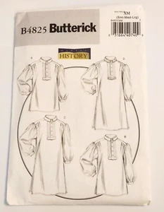 Butterick B4825 Making History Misses/Men's Shirt Tunic Size S M L Uncut - Picture 1 of 2