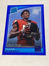 2018 Donruss Calvin Ridley Blue Press Proof Rated Rookie RC #311 Falcons