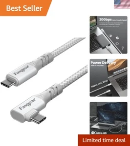 Universal USB-C 10ft Cable - 20Gbps Data Transfer & Durable Nylon Braided Design - Picture 1 of 9