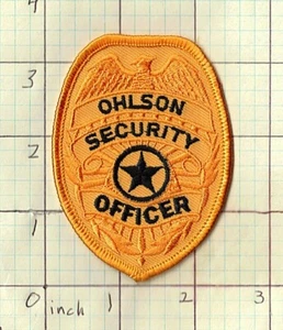 Ohlson Security Officer Illinois police law enforcement patch - Picture 1 of 1