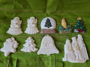 California Creations Ready-to-Paint 9 Plaster Ornaments - Angels/Tree - Picture 1 of 7