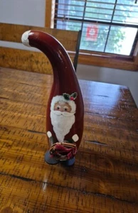 Santa Claus Gourd Hand Painted Kentucky Signed Dianna 94 with Christmas Wreath - Picture 1 of 20