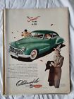 VTG 1947 Orig Magazine Ad Oldsmobile Car It's Smart To Own An Olds GREEN B