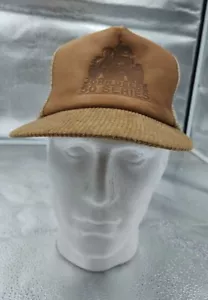 "John Deere 50 Serie"" Mütze Druckknopflasche Leder Cord Netz Trucker Bauer USA Vintage" - Bild 1 von 8