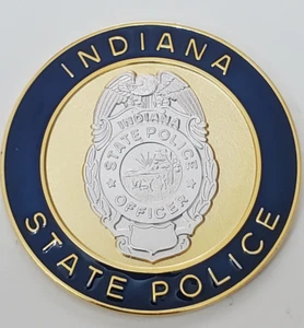 NEU! Großes 2,75" Indiana State Police Officer Challenge Münze Medaillon schwer - Bild 1 von 4