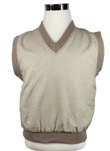 Sunderland of Scotland - Chaleco de golf beige pata de gallo a prueba de viento - Talla para hombre mediana - Imagen 1 de 9