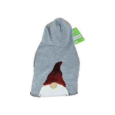 Moletom com capuz cinza para cachorro tamanho médio Beagle Pug Russell Terrier lantejoulas exclusivo Petz novo - Imagem 1 de 4