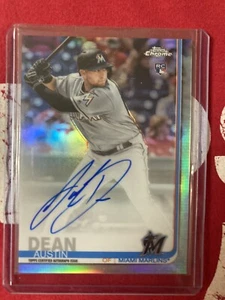 Topps Chrome Refractors 2019 #RAAD Austin Dean Rookie automático #101/499 como nuevo Marlins - Imagen 1 de 2