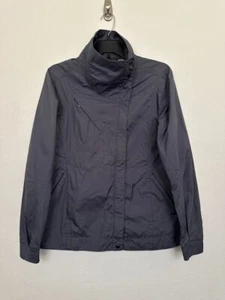 NAU Gust Lightweight Windbreaker Jacket Full Zip Gray Plaid Lined Women's Small - Picture 1 of 10