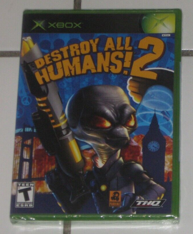 DESTROY ALL HUMANS 2 XBOX BRAND NEW SEALED IN SHRINK WRAP