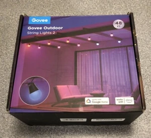 Govee Smart Outdoor String Lights 2, 48ft RGBIC Outdoor Lights with Dimmable Wa - Bild 1 von 3